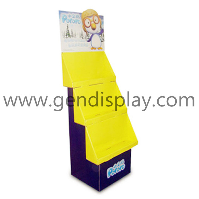 Pos Cardboard Floor Display Shelf For Toys Promotion(GEN-FD084)